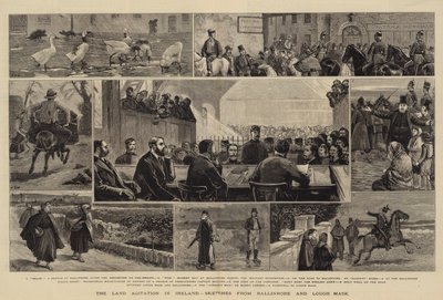 The Land Agitation in Ireland, Sketches from Ballinrobe and Lough Mask by John Charles Dollman